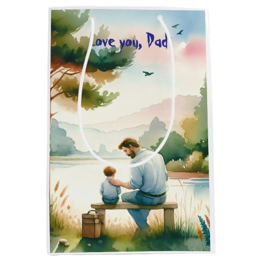 Ik hou van je, pap medium cadeauzakje (Voorkant)