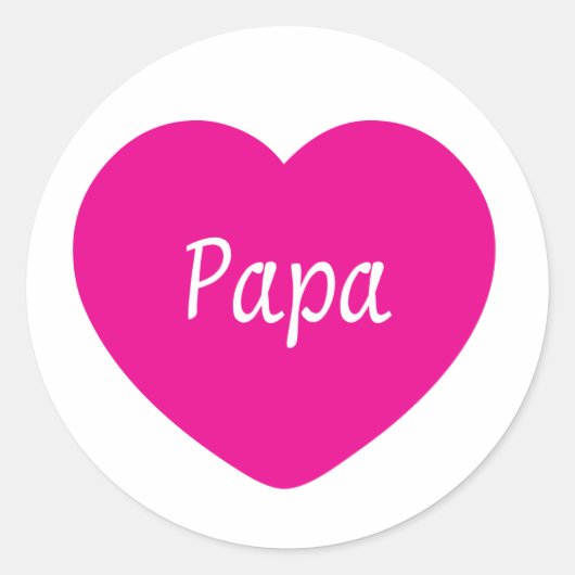 Ik hou van je, pap ronde sticker (Voorkant)