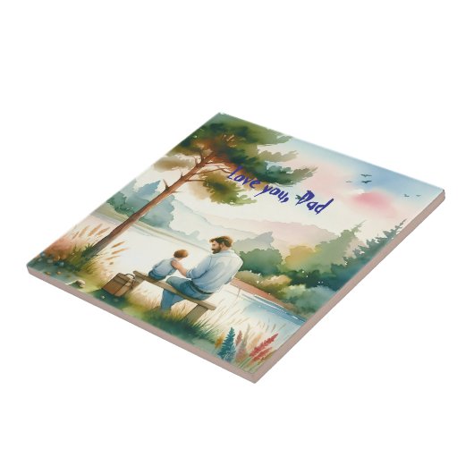 Ik hou van je, pap tegeltje (Zijkant)