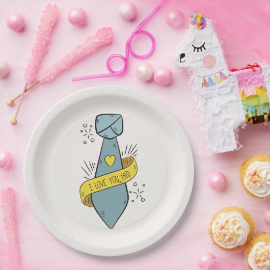 Ik hou van je, pap Vaderdag | Papieren Bordje (Feest)