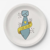 Ik hou van je, pap Vaderdag | Papieren Bordje (Voorkant)