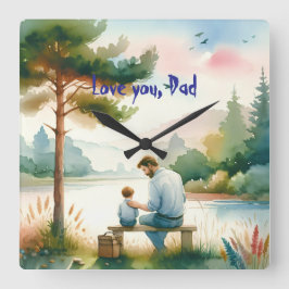 Ik hou van je, pap vierkante klok