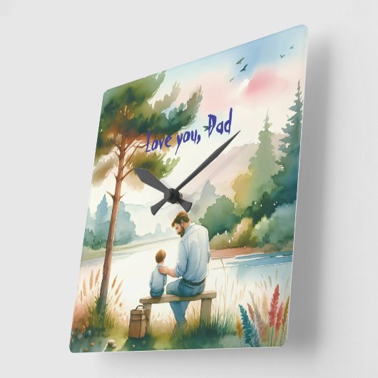 Ik hou van je, pap vierkante klok (Hoek)