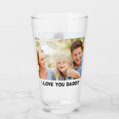 Ik hou van je papa 2 foto's | Aangepaste naam | Te Glas (Achterkant)