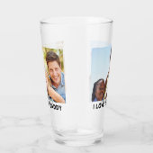 Ik hou van je papa 2 foto's | Aangepaste naam | Te Glas (Rechts)