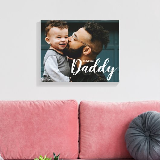 Ik hou van je papa Aangepaste foto Canvas Afdruk (Insitu (Woonkamer))