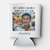 Ik hou van je papa aangepaste foto en citaat blikjeskoeler (Voorkant)