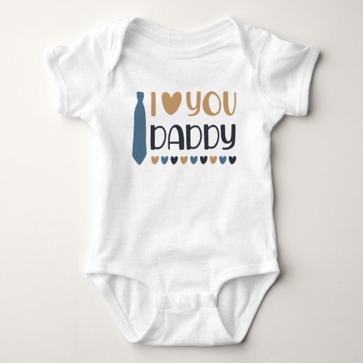 Ik hou van je papa Baby Bodysuit (Voorkant)