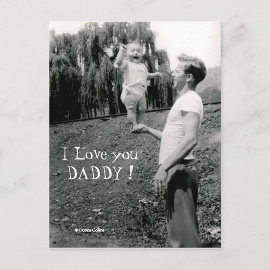 Ik hou van je papa briefkaart (Voorkant)