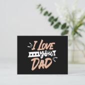 Ik hou van je Papa Briefkaart (Staand voorkant)