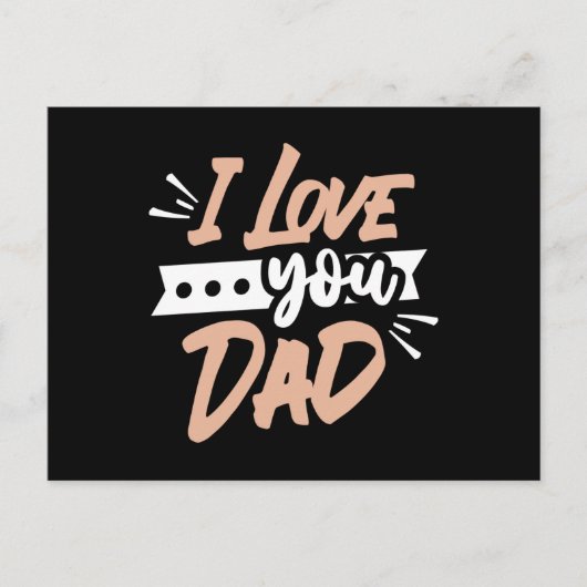 Ik hou van je Papa Briefkaart (Voorkant)