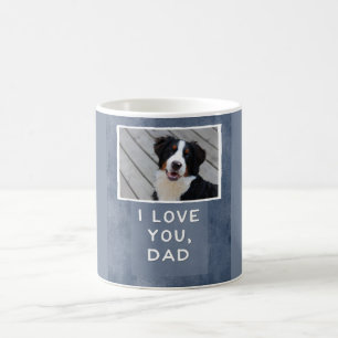 Ik hou van je, papa Custom Dog Photo Mok
