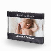 Ik hou van je Papa Custom Photo vaderdag Fotoblokken (Rechts)