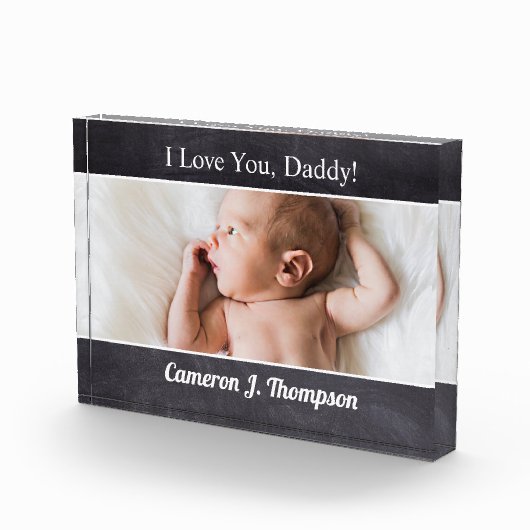 Ik hou van je Papa Custom Photo vaderdag Fotoblokken (Rechts)