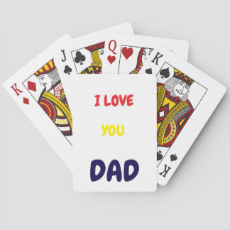 Ik hou van je papa Elegant en Modern Pokerkaarten