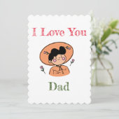 Ik hou van je, papa feestdagenkaart (Staand voorkant)