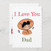 Ik hou van je, papa feestdagenkaart (Voorkant / Achterkant)