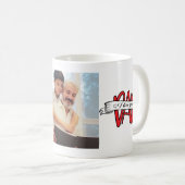 Ik hou van je papa foto vaders dag koffie Mok (Voorkant rechts)