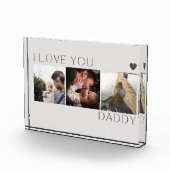 Ik hou van je Papa Fotocollage Cadeau Fotoblok (Rechts)