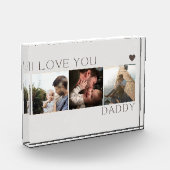 Ik hou van je Papa Fotocollage Cadeau Fotoblok (Links)