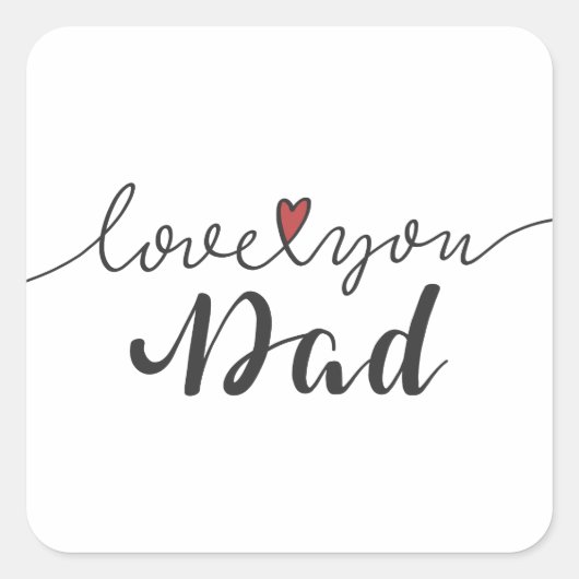 Ik hou van je, papa, gelukkige Vaderdag | STICKER (Voorkant)