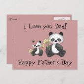 Ik hou van je, papa! Happy Vaderdag Briefkaart (Voorkant / Achterkant)