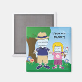  ik hou van je papa magneet (Voorkant / Achterkant)
