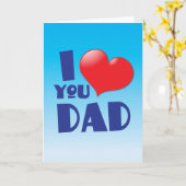 Ik hou van je, papa! met hart en ziel kaart (Gele Bloem)