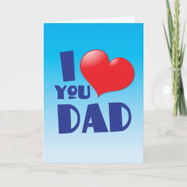 Ik hou van je, papa! met hart en ziel kaart