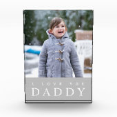 Ik hou van je papa Modern Grey Kinder Photo Block Fotoblokken (Voorkant)