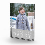 Ik hou van je papa Modern Grey Kinder Photo Block Fotoblokken (Rechts)