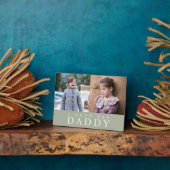 Ik hou van je papa Modern Sage Green 2 Foto Collag Fotoplaat (Zijkant)