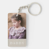 Ik hou van je papa Modern Taupe 2 foto Sleutelhanger (achterkant)