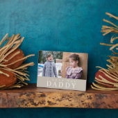 Ik hou van je papa moderne Taupe fotocollage Fotoplaat (Zijkant)