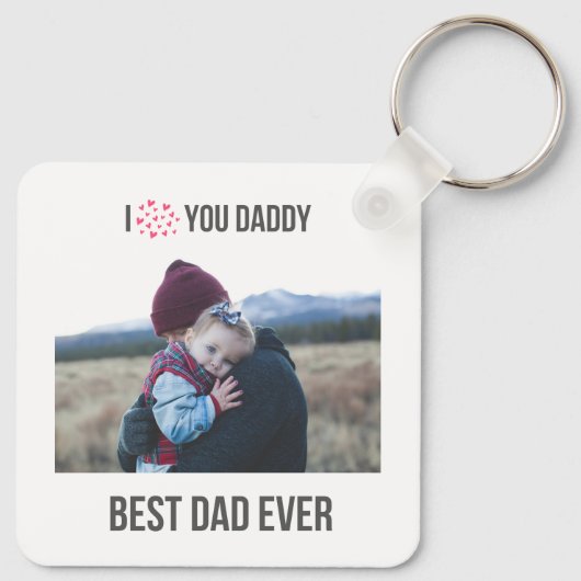 IK HOU VAN JE PAPA SLEUTELHANGER 2 FOTO CUSTOM (Achterkant)