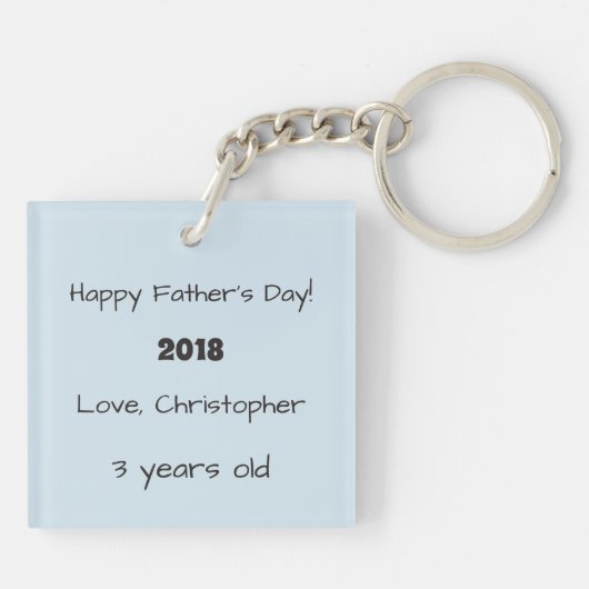 Ik hou van je papa Vaderdag Sleutelhanger (Achterkant)