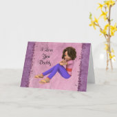 Ik hou van je, papa Verjaardag Vaderdag Kaart (Gele Bloem)