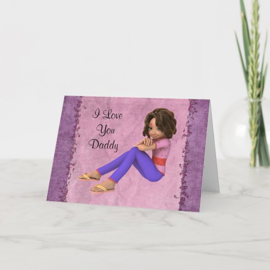 Ik hou van je, papa Verjaardag Vaderdag Kaart (Voorkant)