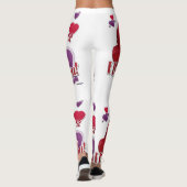 Ik hou van je papegaai met harten Leggings (Achterkant)
