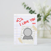 ik hou van je papier briefkaart (Staand voorkant)