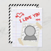 ik hou van je papier briefkaart (Voorkant / Achterkant)