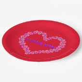 Ik hou van je papieren Borden 9" Bordje (Gekanteld)