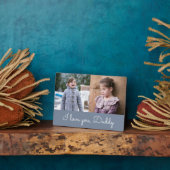 Ik hou van je pappenblauw script 2 fotocollage fotoplaat (Zijkant)