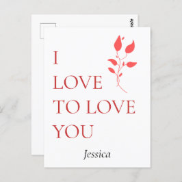 Ik hou van je, pas je aan briefkaart