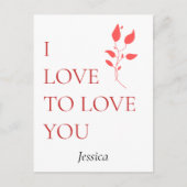 Ik hou van je, pas je aan briefkaart (Voorkant)