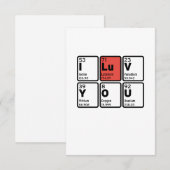 Ik hou van je Periodice Table Bedankkaart (Voorkant / Achterkant)