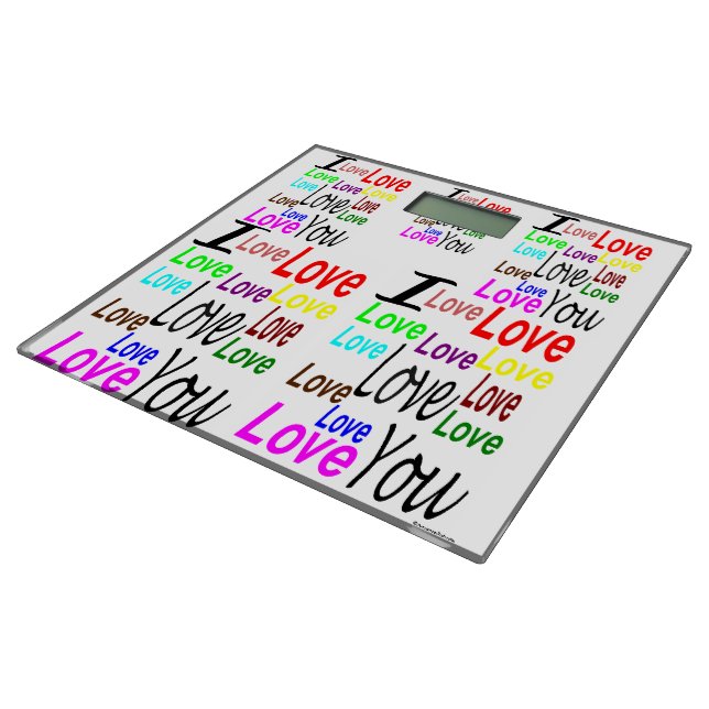 Ik hou van je personenweegschaal (Schuin)