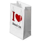 Ik hou van je persoonlijke Valentijnsdag Klein Cadeauzakje (Achterkant Gekanteld)