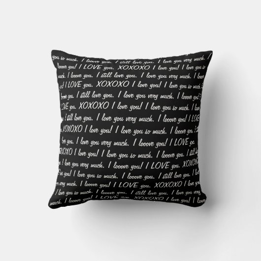 "Ik hou van je" Pillow Kussen (Achterkant)