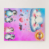Ik hou van je pinguïns legpuzzel (Horizontaal)